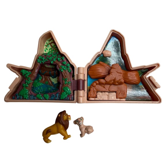 Disney Lion King Pride Rock Micro Playset Tan Vintage 1990's 90s COMPLETE - Picture 4 of 5